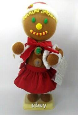 Vintage Telco Motionette Gingerbread Girl Animated Christmas Figure