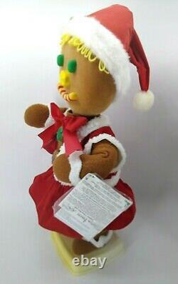 Vintage Telco Motionette Gingerbread Girl Animated Christmas Figure