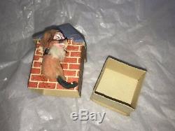 Vintage Ugliest Santa Claus & Windowithroof Candy Container Cardboard Composition
