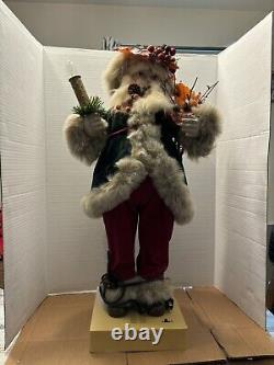 Vintage Woodland Rustic Santa Claus Father Christmas 21 inch Tall Figure