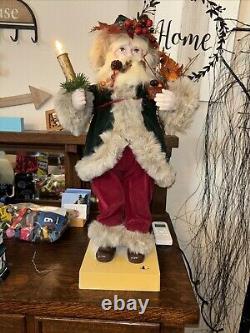 Vintage Woodland Rustic Santa Claus Father Christmas 21 inch Tall Figure