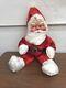 Vintage Plush Santa Claus Toy Doll Rubber Face 20 Tall Christmas