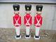 Vintage Set 3 Toy Soldier Blow Mold Plastic Empire Lighted Christmas Figures