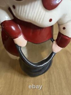 Vtg 1950's Mr Santa Mrs Claus by Betty Lou Nichols Ceramic Figures Planters MCM