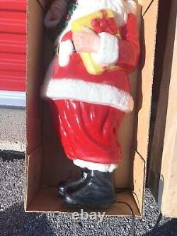 Vtg 1950s NOMA Blow Mold Christmas Santa Claus 30 Lighted Wall Display withBox