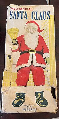 Vtg 3x Santa Claus Christmas ALPS Mechanical Figure with Bell Original Box Japan