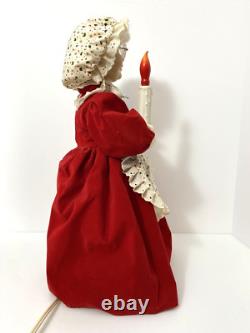 Vtg 92 Telco Motionettes Christmas Animated Figure Santa Mrs Claus Lamp Post Set