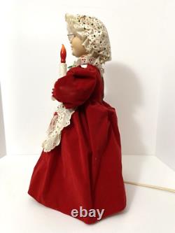 Vtg 92 Telco Motionettes Christmas Animated Figure Santa Mrs Claus Lamp Post Set