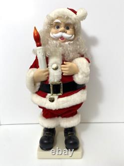 Vtg 92 Telco Motionettes Christmas Animated Figure Santa Mrs Claus Lamp Post Set