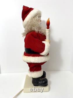 Vtg 92 Telco Motionettes Christmas Animated Figure Santa Mrs Claus Lamp Post Set