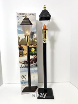 Vtg 92 Telco Motionettes Christmas Animated Figure Santa Mrs Claus Lamp Post Set