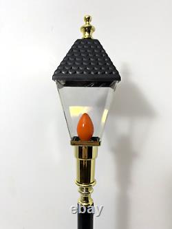 Vtg 92 Telco Motionettes Christmas Animated Figure Santa Mrs Claus Lamp Post Set