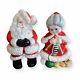 Vtg Atlantic Mold Ceramic Winking Santa And Mrs. Claus Christmas Figures Kitsch