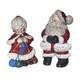 Vtg Atlantic Mold Winking Santa Mrs. Claus Christmas Figures 1980s Ceramic 15