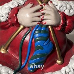Vtg Atlantic Mold Winking Santa Mrs. Claus Christmas Figures 1980s Ceramic 15
