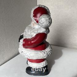 Vtg Atlantic Mold Winking Santa Mrs. Claus Christmas Figures 1980s Ceramic 15