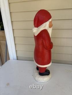 Vtg Carved Wood Folk Art Santa Claus Christmas Figure 24