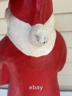 Vtg Carved Wood Folk Art Santa Claus Christmas Figure 24