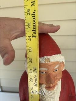 Vtg Carved Wood Folk Art Santa Claus Christmas Figure 24