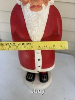 Vtg Carved Wood Folk Art Santa Claus Christmas Figure 24