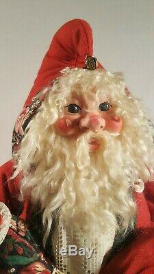 Vtg Christmas House of Hatten Santa Claus Elf Doll & Bunny Rabbit #31403