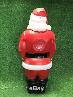 Vtg. Empire 46 Santa Claus Christmas Lighted Blow Mold Toy Sack Huge Large Rare