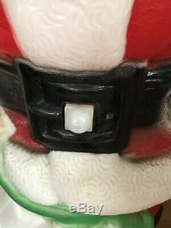 Vtg Empire 47 Motion Activated Musical Santa Claus Christmas Blow Mold with light