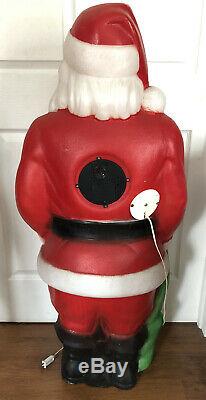 Vtg Empire 47 Motion Activated Musical Santa Claus Christmas Blow Mold with light