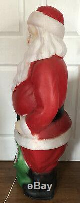 Vtg Empire 47 Motion Activated Musical Santa Claus Christmas Blow Mold with light