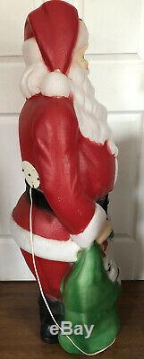 Vtg Empire 47 Motion Activated Musical Santa Claus Christmas Blow Mold with light