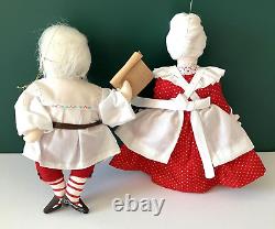 Vtg Gladys Boalt Workshop Santa & Mrs. Claus Set Signed 1987 Handmade in USA