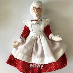 Vtg Gladys Boalt Workshop Santa & Mrs. Claus Set Signed 1987 Handmade in USA