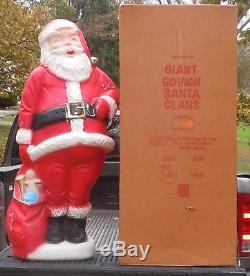 Vtg HUGE 60 General Foam SANTA Claus Blow Mold IOB-Rare large size/ORIG. BOX