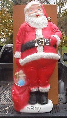 Vtg HUGE 60 General Foam SANTA Claus Blow Mold IOB-Rare large size/ORIG. BOX