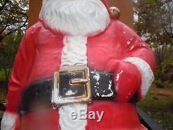 Vtg HUGE 60 General Foam SANTA Claus Blow Mold IOB-Rare large size/ORIG. BOX