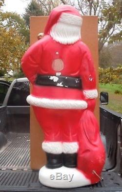 Vtg HUGE 60 General Foam SANTA Claus Blow Mold IOB-Rare large size/ORIG. BOX