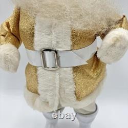 Vtg Harold Gale Gold Lamé Santa 13.5 Store Display MCM Christmas Decoration