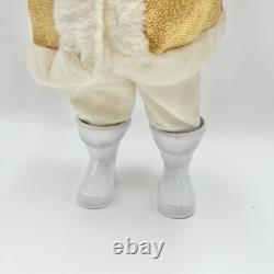 Vtg Harold Gale Gold Lamé Santa 13.5 Store Display MCM Christmas Decoration