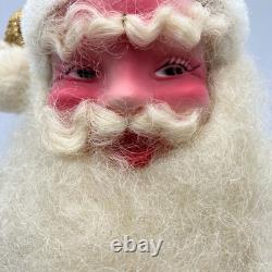 Vtg Harold Gale Gold Lamé Santa 13.5 Store Display MCM Christmas Decoration