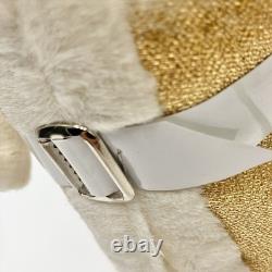 Vtg Harold Gale Gold Lamé Santa 13.5 Store Display MCM Christmas Decoration