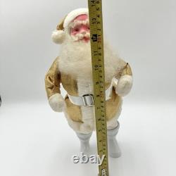 Vtg Harold Gale Gold Lamé Santa 13.5 Store Display MCM Christmas Decoration