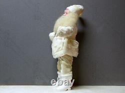 Vtg Harold Gale WHITE VELVET SUIT 14 Santa Claus Christmas Doll Figure Decor