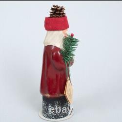 Vtg Ino Schaller Santa Candy Container Red Belsnickel Paper Mache 12 Belsnickle