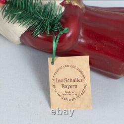 Vtg Ino Schaller Santa Candy Container Red Belsnickel Paper Mache 12 Belsnickle