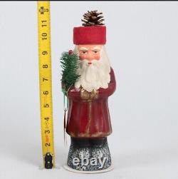 Vtg Ino Schaller Santa Candy Container Red Belsnickel Paper Mache 12 Belsnickle