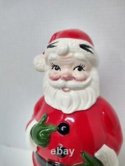 Vtg Lefton Santa Claus Decanter Musical Music Box Retro Kitschy Christmas Decor