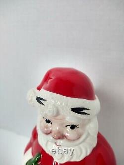 Vtg Lefton Santa Claus Decanter Musical Music Box Retro Kitschy Christmas Decor