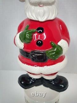 Vtg Lefton Santa Claus Decanter Musical Music Box Retro Kitschy Christmas Decor