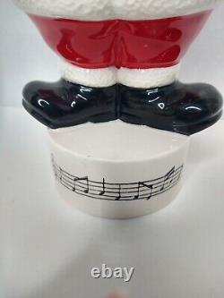 Vtg Lefton Santa Claus Decanter Musical Music Box Retro Kitschy Christmas Decor