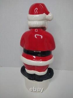 Vtg Lefton Santa Claus Decanter Musical Music Box Retro Kitschy Christmas Decor